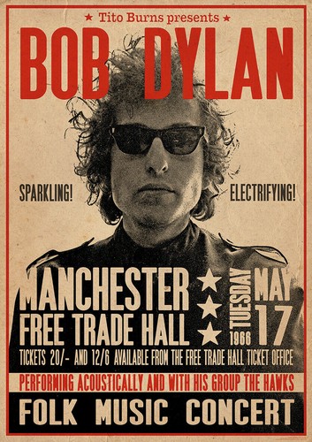 Bob dylan poster - dylan, live
